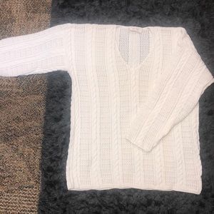 Cache Cream Woven Sweater